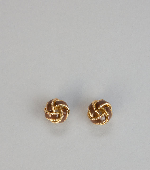 Windsor Polished Knot Mini Earrings