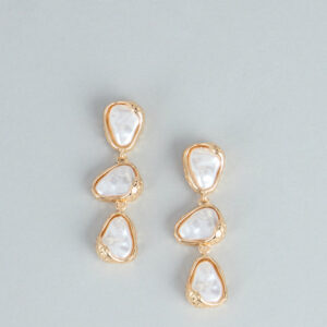 Polished Mood Faux Pearl Linear Earrings