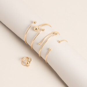 Windsor Polished Orbit Bracelet Ring Set Polished Orbit Bracelet Ring Set