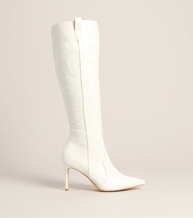 Windsor Polished Out West Stiletto Cowboy Boots