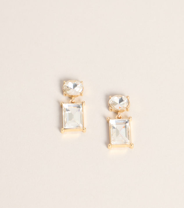 Windsor Polished Plans Rhinestone Drop Earrings