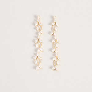 Windsor Polished Poise Cubic Zirconia Leaf Drop Earrings Polished Poise Cubic Zirconia Leaf Drop Earrings