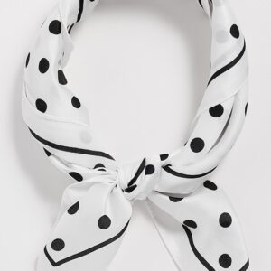 Lele Sadoughi Polka Dot Square Satin Scarf