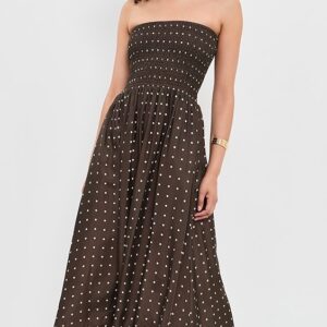 Polka Ruched Dress