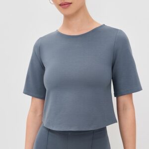 Ponte Knit Short Sleeve Top