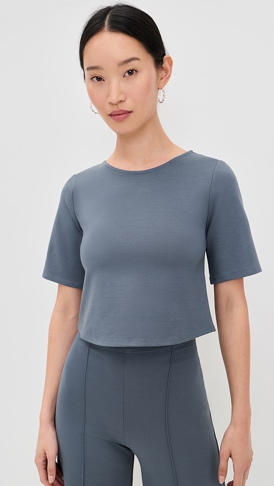 RIPLEY RADER Ponte Knit Short Sleeve Top