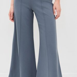 Ponte Knit Wide Leg Cropped Pants