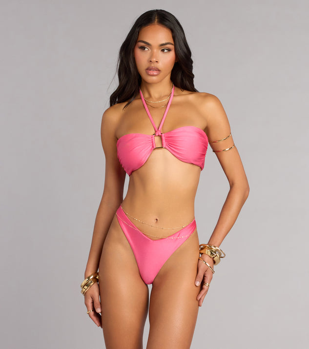 Windsor Poolside Proof Hoop Detail Bandeau Bikini Top