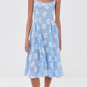 Marni Poplin Flared Dress Poplin Flared Dress