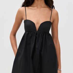 Poplin Lace Up Back V Wire Dress 18"