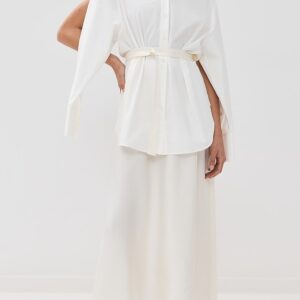 Róhe Poplin Silk Combined Gilet Dress Poplin Silk Combined Gilet Dress