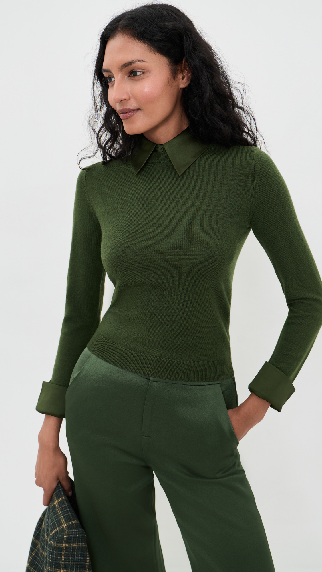 ALICE + OLIVIA Porla Collared Sweater