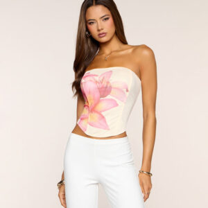 Windsor Postcard Crush Floral Corset Top Postcard Crush Floral Corset Top