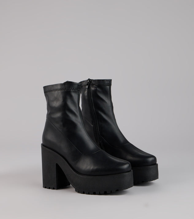 Windsor Power Stomp Platform Ankle Booties
