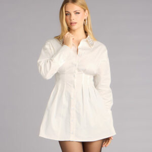 Windsor Prep School Princess Rhinestone Collar Shirt Dress Prep School Princess Rhinestone Collar Shirt Dress