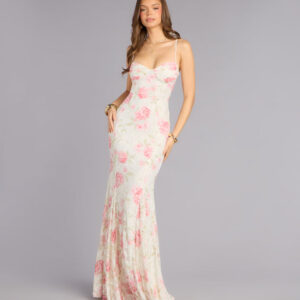 Windsor Preston Floral Lace Mermaid Formal Dress Preston Floral Lace Mermaid Formal Dress