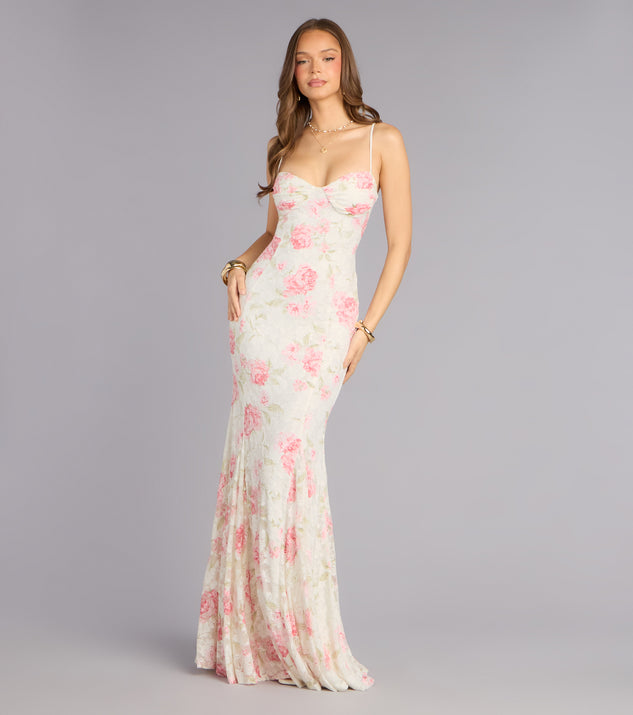 Windsor Preston Floral Lace Mermaid Formal Dress