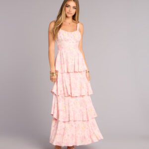 Windsor Pretty Agenda Floral Woven Ruffle Maxi Dress Pretty Agenda Floral Woven Ruffle Maxi Dress