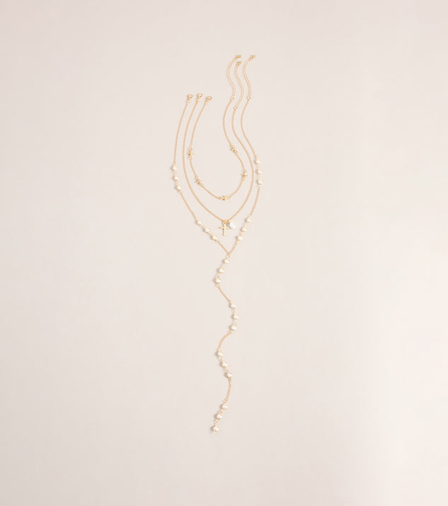 Windsor Pretty In Pearls Layered Lariat Necklace Set