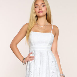 Pretty Vibe Eyelet Skater Dress