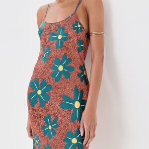 The Elder Statesman Print Silk Mini Dress