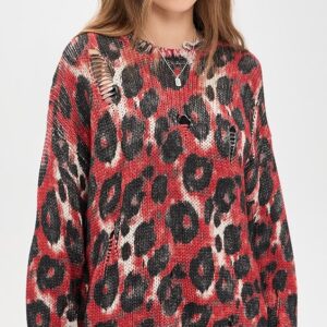 Printed Oversized Sweater
