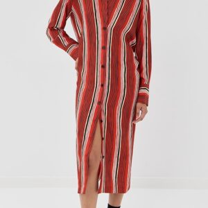 Printed Silk Habotai Amira Dress