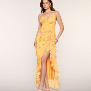 Windsor Priscilla Floral Chiffon Formal Dress Priscilla Floral Chiffon Formal Dress