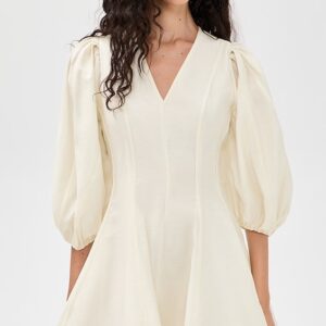 English Factory Puff Sleeve Flare Mini Dress Puff Sleeve Flare Mini Dress