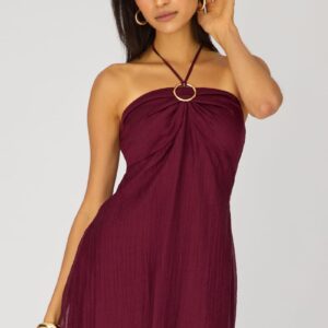 Ally Fashion Purple Halter Mini Dress Purple Halter Mini Dress