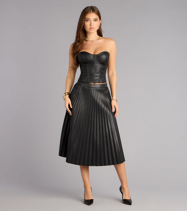 Windsor Quiet Drama Pleated Midi Skirt