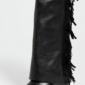 Quinn Leather Fringe Boots