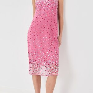 Bernadette Rachel Embroidered Silk Slip Dress