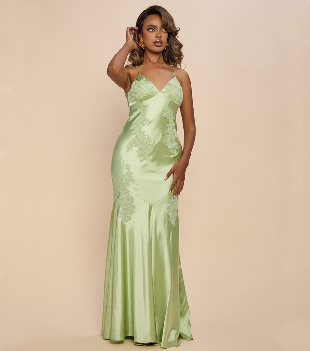 Windsor Rachel Satin Open Back Formal Dress