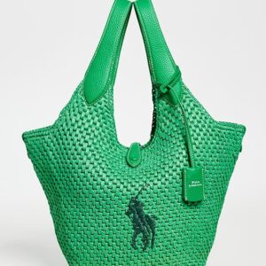 Raffia Leather Medium Tote