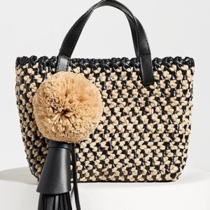 Raffia Mini Crossbody Bag