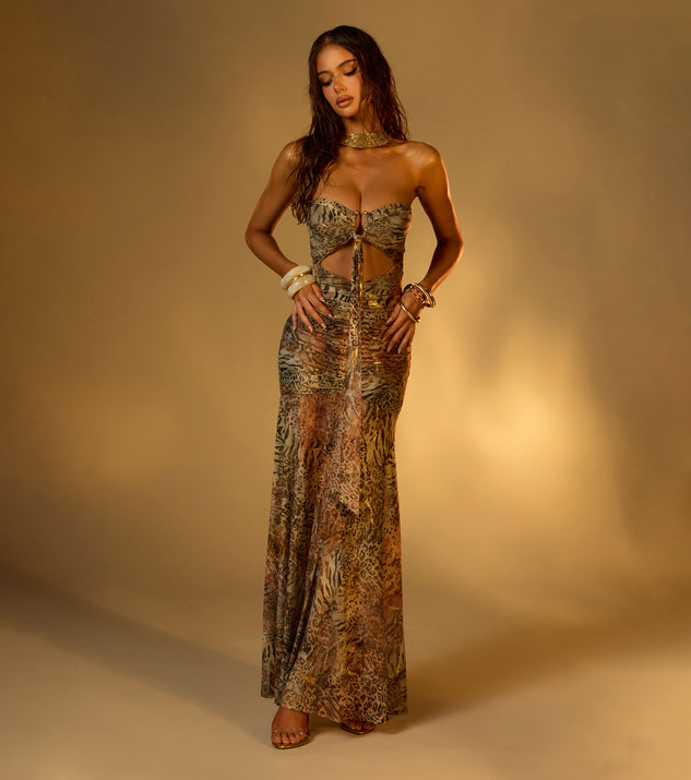 Windsor Rare Find Animal Print Maxi Dress