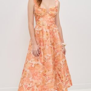 Zimmermann Rebellion Drape Midi Dress