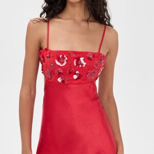 Bailey Rose Red Embellished Mini Dress Red Embellished Mini Dress