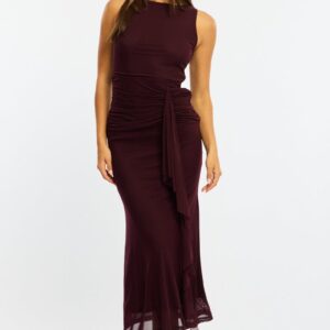 Ally Fashion Red Maxi Dress Mesh