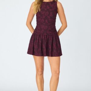 Red Mini Dress Drop Waist