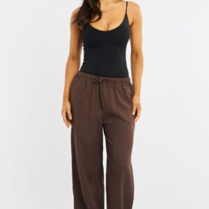Ally Fashion Red Wide Leg Pants Elasticated Waist