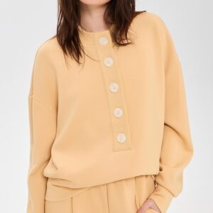 Varley Reena Button Front Sweatshirt