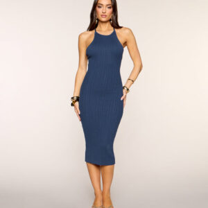 Windsor Refined High Neck Open Back Dress Refined High Neck Open Back Dress