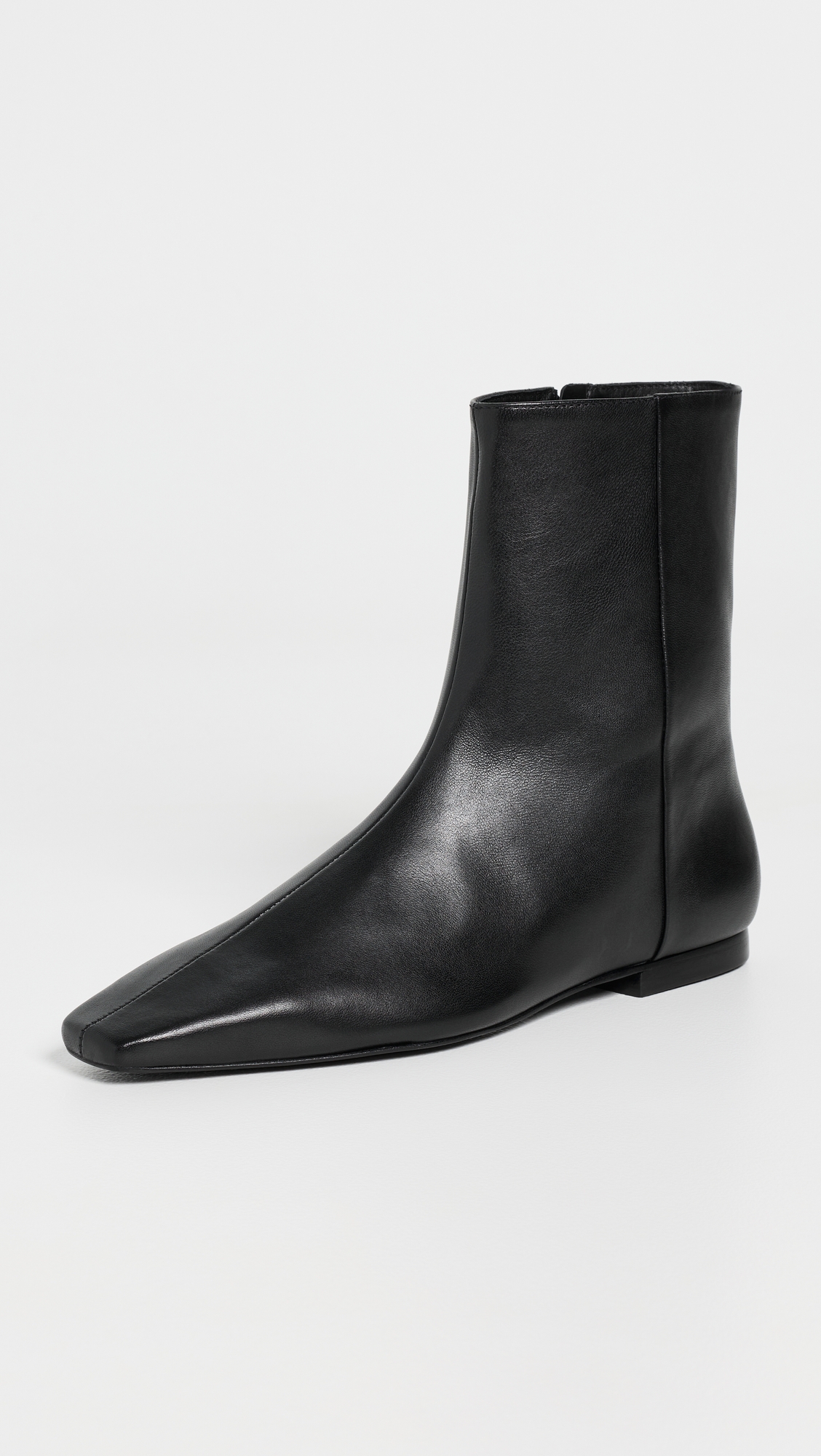 Reformation Remy Leather Flat Ankle Boots