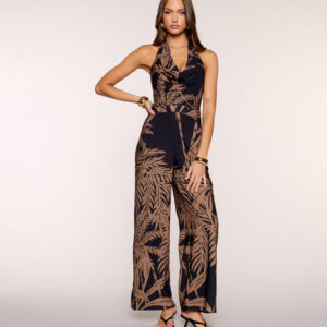 Windsor Resort Reserved Tropical Print Halter Jumpsuit Resort Reserved Tropical Print Halter Jumpsuit
