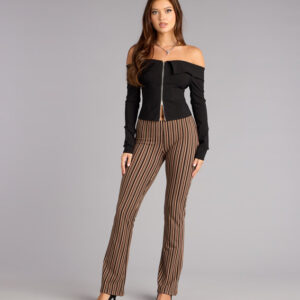 Windsor Retro Remix Striped Flare Pants