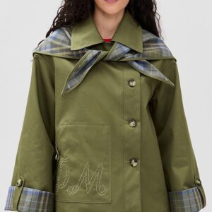 Damson Madder Reversible Jerry Crop Trench Coat Reversible Jerry Crop Trench Coat