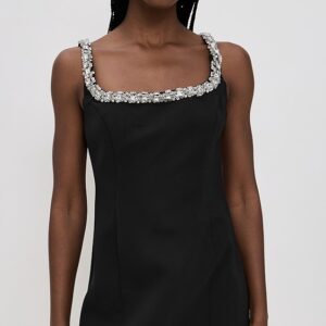 endless rose Rhinestone Tape Mini Dress