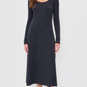 Rib Scoop Neck Dress